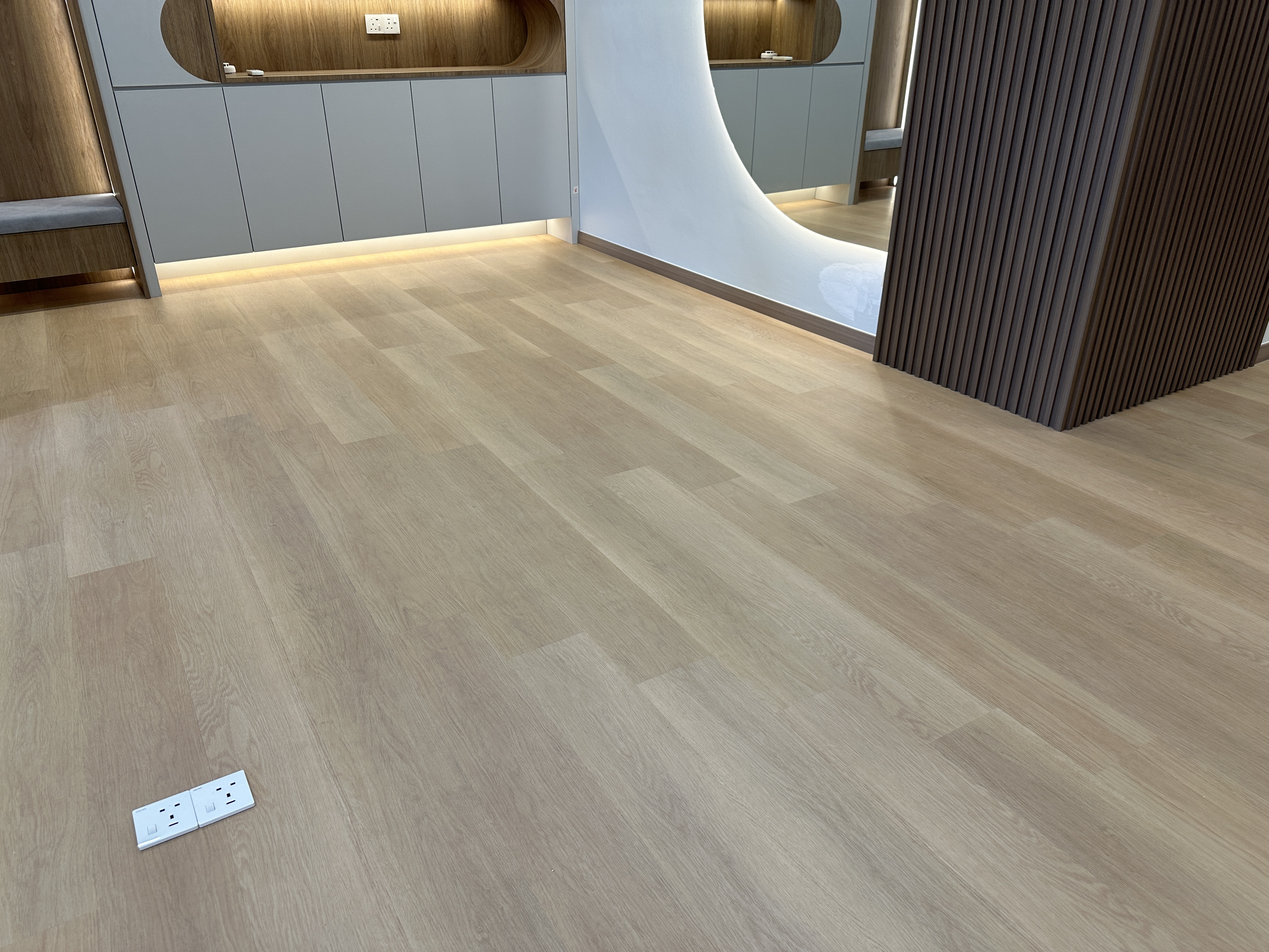 SPC flooring installation in Kuching